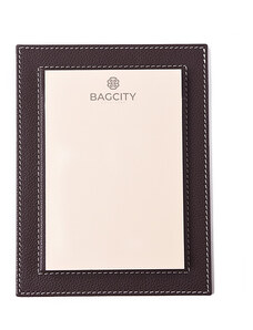 BagCity Βάση με κορνίζα Α5 Συνταγολογίου-Μπλόκ-Σημειώσεων σε καφέ δέρμα NOR04BR - 1014-04
