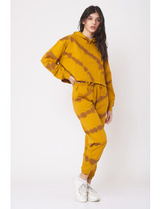 Être Clothing Σετ Φόρμες 2 τεμαχίων TieDye με Κουκούλα - Watercolor Bright Yellow