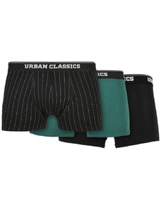 UC Men Βιολογικό Boxer Shorts 3-Pack Pinstripe Aop+black+treegreen