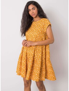 Fashionhunters Κίτρινο Oversize Φόρεμα Eve STITCH &; SOUL