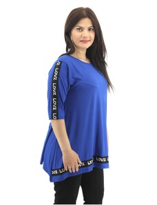 Francesca Fashion Γυναικεία Μπλούζα Με Σχέδιο Love 612 Μπλε