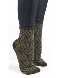 Γυναικείες casual κάλτσες Pamela ZEBRA I Βαμβακερές Σκούρο Πράσινο