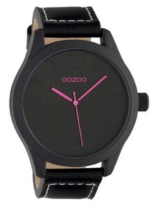 OOZOO Timepieces C1068 Black Leather Strap
