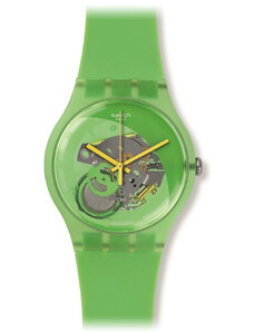 SWATCH Pomme Tech SUOG110 Green Silicone Strap