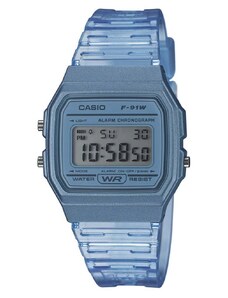 CASIO Collection F-91WS-2EF Light Blue Rubber Strap