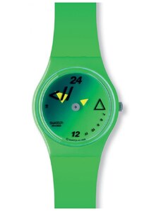SWATCH Fluo GZ216 Green Rubber Strap