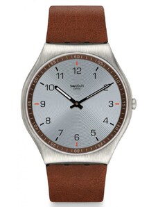 SWATCH Bienne By Night SS07S108 Brown Leather Strap