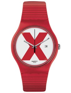 SWATCH XX-Rated SUOR400 Red Silicone Strap