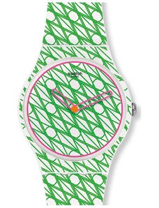 SWATCH Duet In Green & Pink SUOZ208 Two Tone Silicone strap