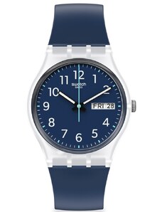 SWATCH Rinse Repeat Navy GE725 Blue Silicone Strap