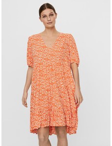 AWARE by VERO MODA Φαρδύ φόρεμα με πορτοκαλί σχέδια VERO MODA Hanna - Γυναικεία