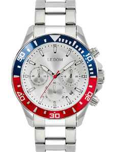 LE DOM Eternal Chronograph - LD.1481-4, Silver case with Stainless Steel Bracelet