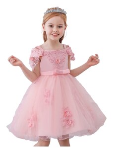 Meng Baby Φορεματάκι Ροζ για Events - 18-36 Μηνών