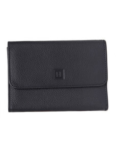 Γυναικείο πορτοφόλι μεσαίο με κούμπωμα Hexagona σε μπλέ σκούρο δέρμα BVV240NV - 227280-03
