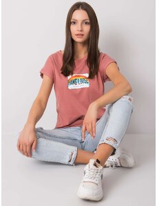 Fashionhunters Dirty Pink Cotton Γυναικείο T-shirt