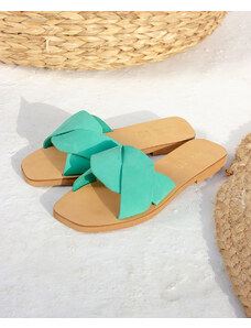 LOVEFASHIONPOINT Sandals Flat Γυναικεία Βεραμάν Δερμάτινα