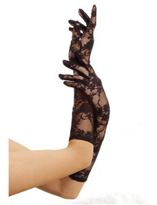 LEG AVENUE Elbow length stretch gloves, Black, O/S