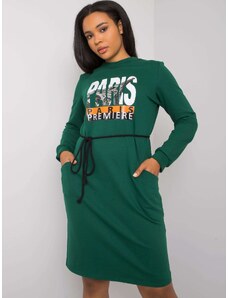 Fashionhunters Πράσινο βαμβακερό φόρεμα από τη Lareen