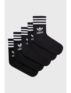 Κάλτσες adidas Originals (5-Pack) χρώμα: μαύρο