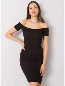 Fashionhunters Γυναικείο μαύρο φόρεμα RUE PARIS