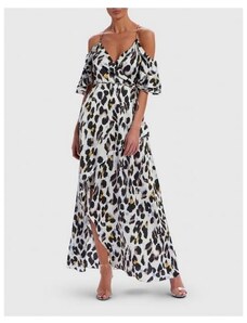 FOREVER UNIQUE Μακρύ Φόρεμα Με Leopard Print ANIMAL PRINT