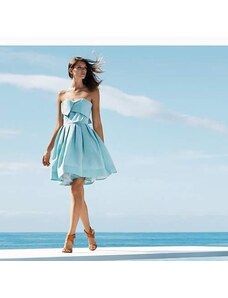 SINEQUANONE Σιέλ Μίνι Φόρεμα Από Ταφτά SKYE BLUE