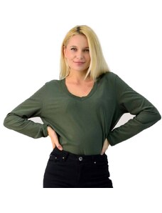 First Woman Basic μπλούζα με V λαιμόκοψη