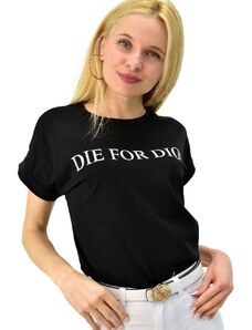 First Woman Γυναικείο T-shirt με τύπωμα die for dior
