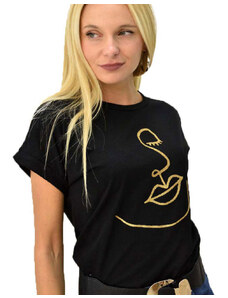First Woman T-shirt με τύπωμα πρόσωπο