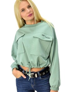 Potre OR Γυναικεία μπλούζα φούτερ με τσέπες