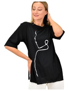 First Woman T-shirt με τύπωμα γυναικεία φιγούρα