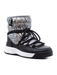 Pepe Jeans Jarvis Puff Black Snow Boot Παιδικά Mποτάκια Χιονιού Μαύρα/Ασημί (PGS50170 999)