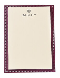 BagCity Βάση Α5 Συνταγολογίου-Μπλόκ-Σημειώσεων σε μπορντό δέρμα NOE09BO - 1013-09