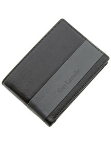 Guy Laroche Δερμάτινο αντρικό πορτοφόλι 37301-Μαύρο