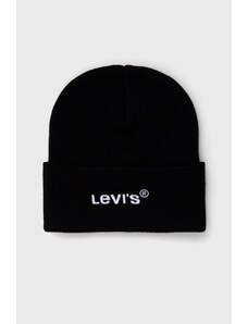 Σκούφος Levi's χρώμα: μαύρο