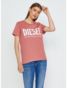 Ροζ Γυναικείο T-Shirt Diesel Sily-Ecologo - Γυναικεία