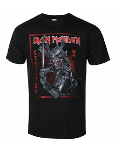 Ανδρικό μπλουζάκι Iron Maiden - Senjutsu Cover Distressed - κόκκινο ΜΑΥΡΟ - ROCK OFF - IMTEE132MB