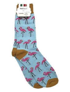 CALZE YTLI Κάλτσα Flamingo - Γαλάζιο