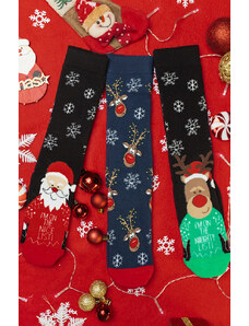OEM Σετ Κάλτσες Santa’s List - 3 Τεμάχια