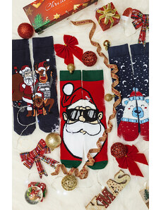 OEM Σετ Κάλτσες “Santa In Action” - 3 Τεμάχια