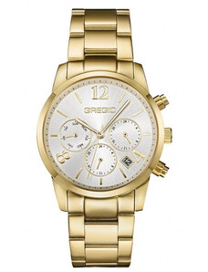 GREGIO Linn Dual Time - GR290020, Gold case with Stainless Steel Bracelet