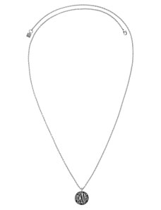 Μακρύ κολιέ DKNY από ασημί ορείχαλκο με το λογότυπο 5520025