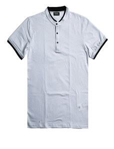 Karl Lagerfeld Ανδρική Polo Μπλούζα με ΜΑΟ γιακά - White 10