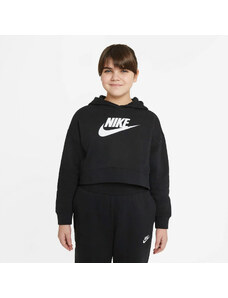 Nike Sportswear Club Cropped Παιδική Μπλούζα με Κουκούλα