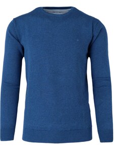 REDMOND Ανδρική μπλέ μακρυμάνικη πλεκτή μπλούζα, Χρώμα Μπλέ, Μέγεθος 5XL