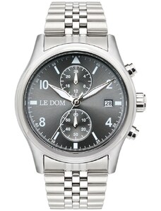 LE DOM Pilot LD.1348-6 Silver Stainless Steel Bracelet
