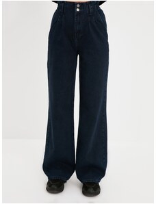 Trendyol Σκούρο Μπλε Wide Jeans - Γυναικεία