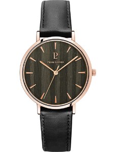PIERRE LANNIER Nature - 018P993, Rose Gold case with Black Leather strap