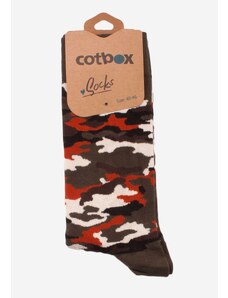Cotboxer ΚΑΛΤΣΕΣ ΑΝΔΡΙΚΕΣ COTBOX ARMY RED CT10A ONE SIZE 40-46