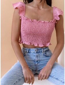 Forebelle Collection Crop Top Σφηκοφωλιά Ροζ - Spring Things Up
